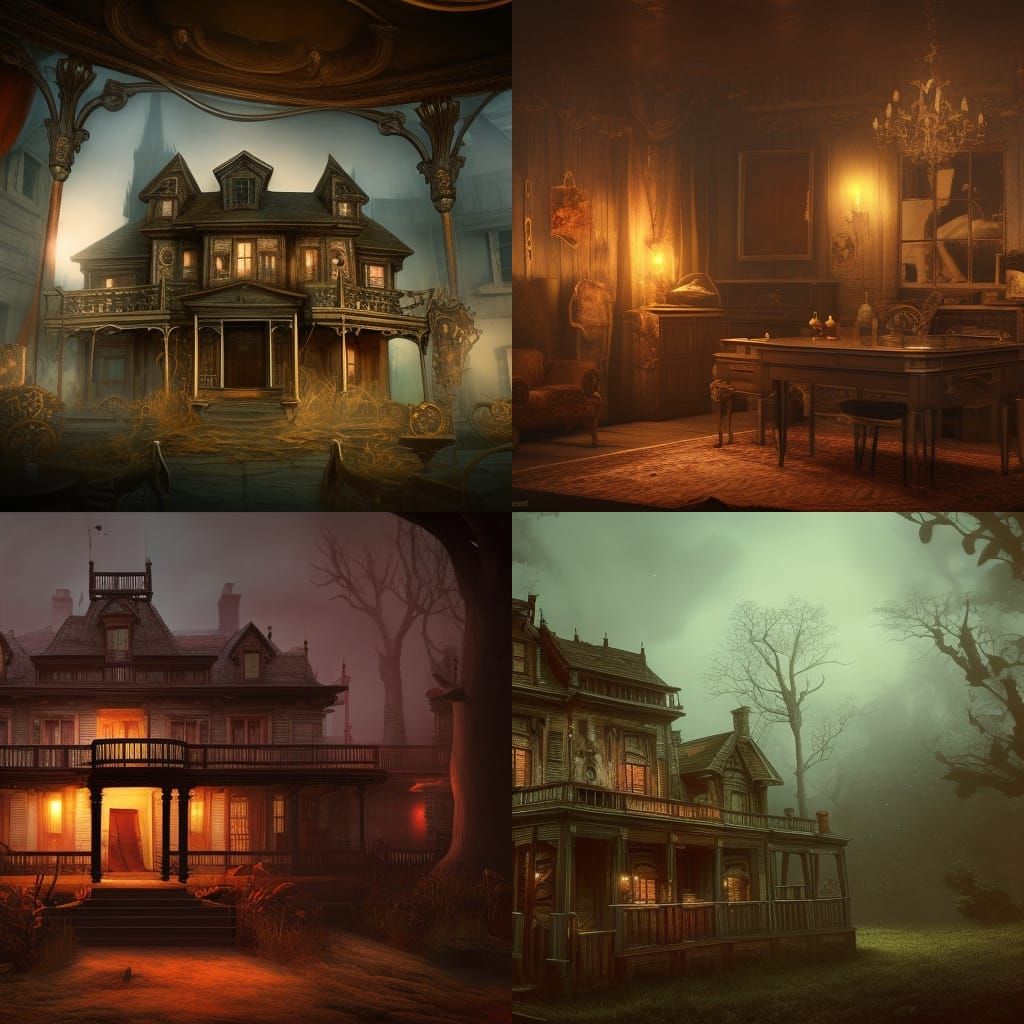 Mysterious Haunted House with Antique Furniture