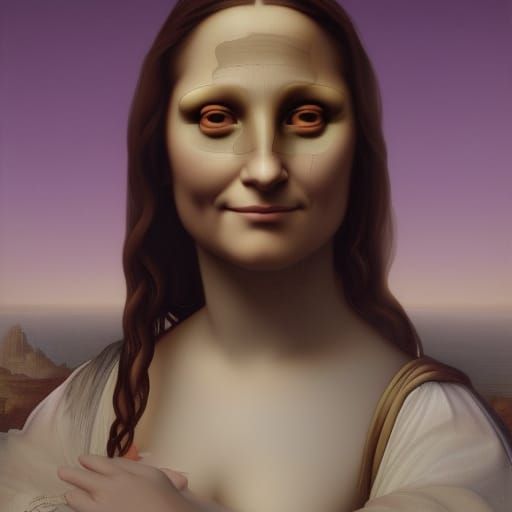 Futurama Cyclops Mona Lisa in Da Vinci Style