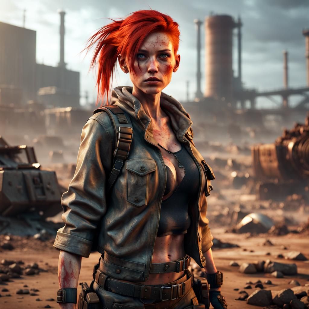 Nuclear Wasteland Survivor in 3D Game Style