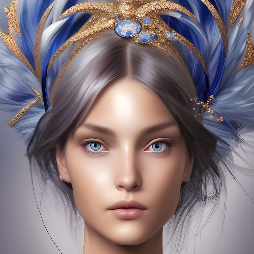 Swan Princess Portrait in Dynamic Lighting