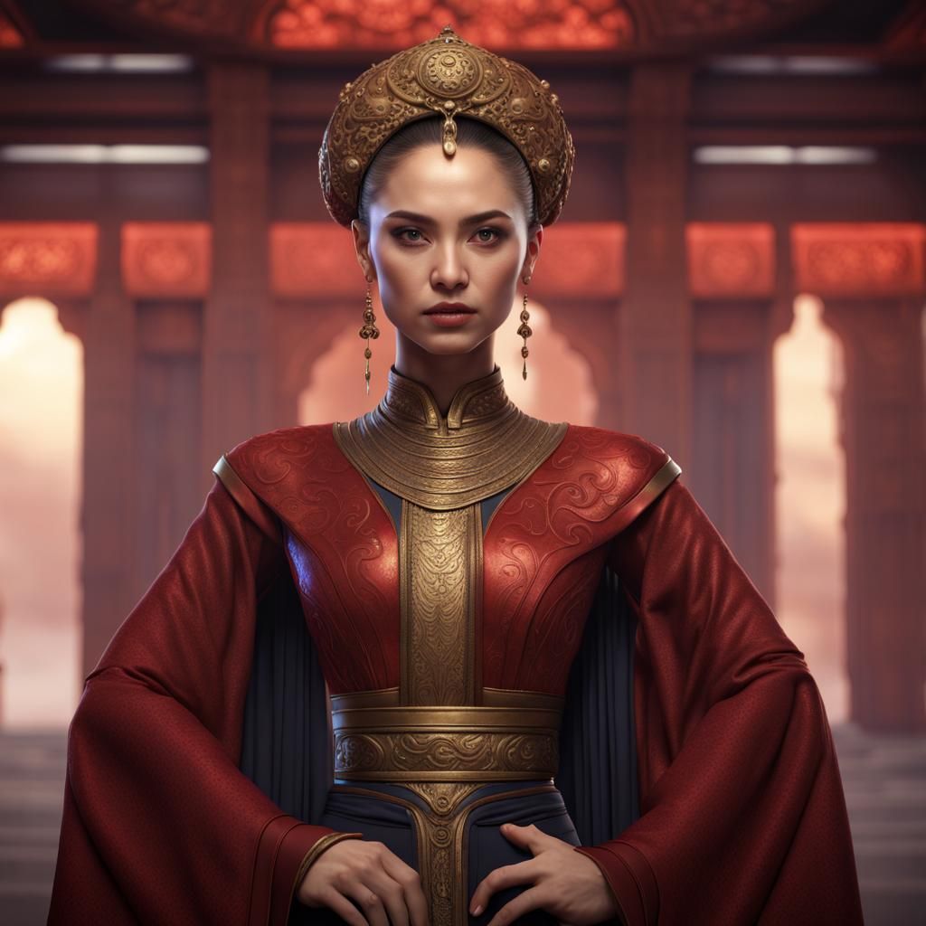 Queen Amidala: Hyperrealistic Asian Woman in Detailed Matte ...