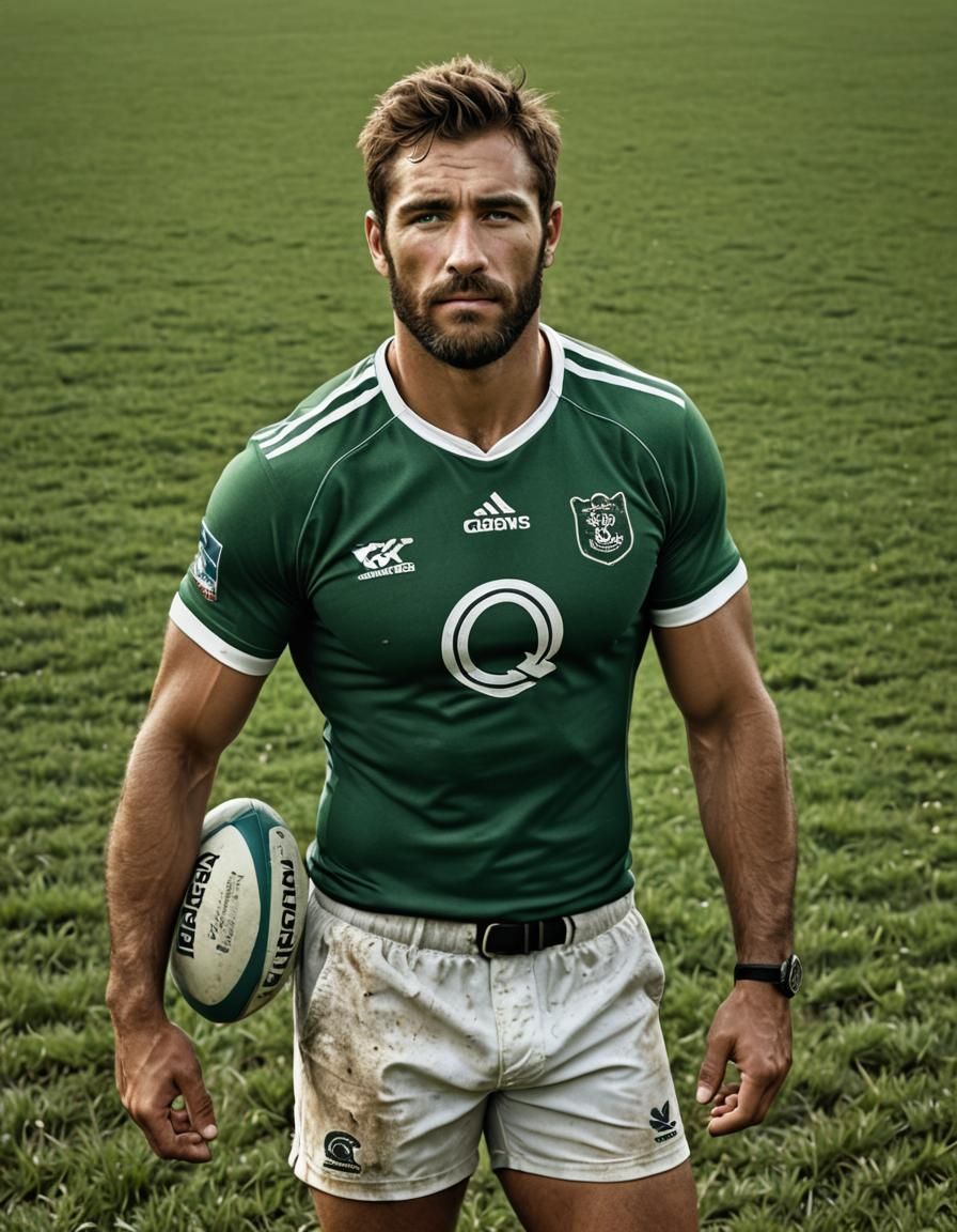 Rugby Player Portrait in Cinematic Style