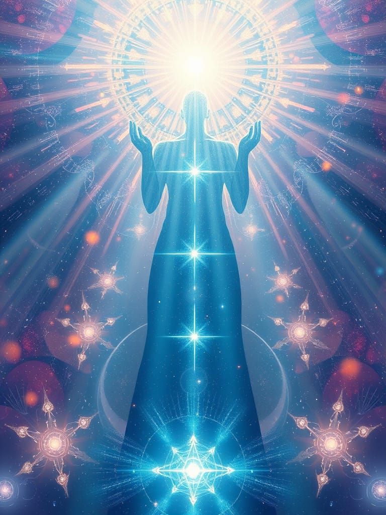 Ethereal Being Basks in Cosmic Energy