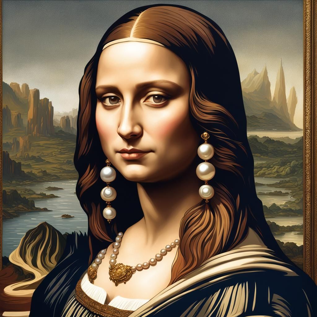 Mona Lisa Meets Girl with a Pearl Earring