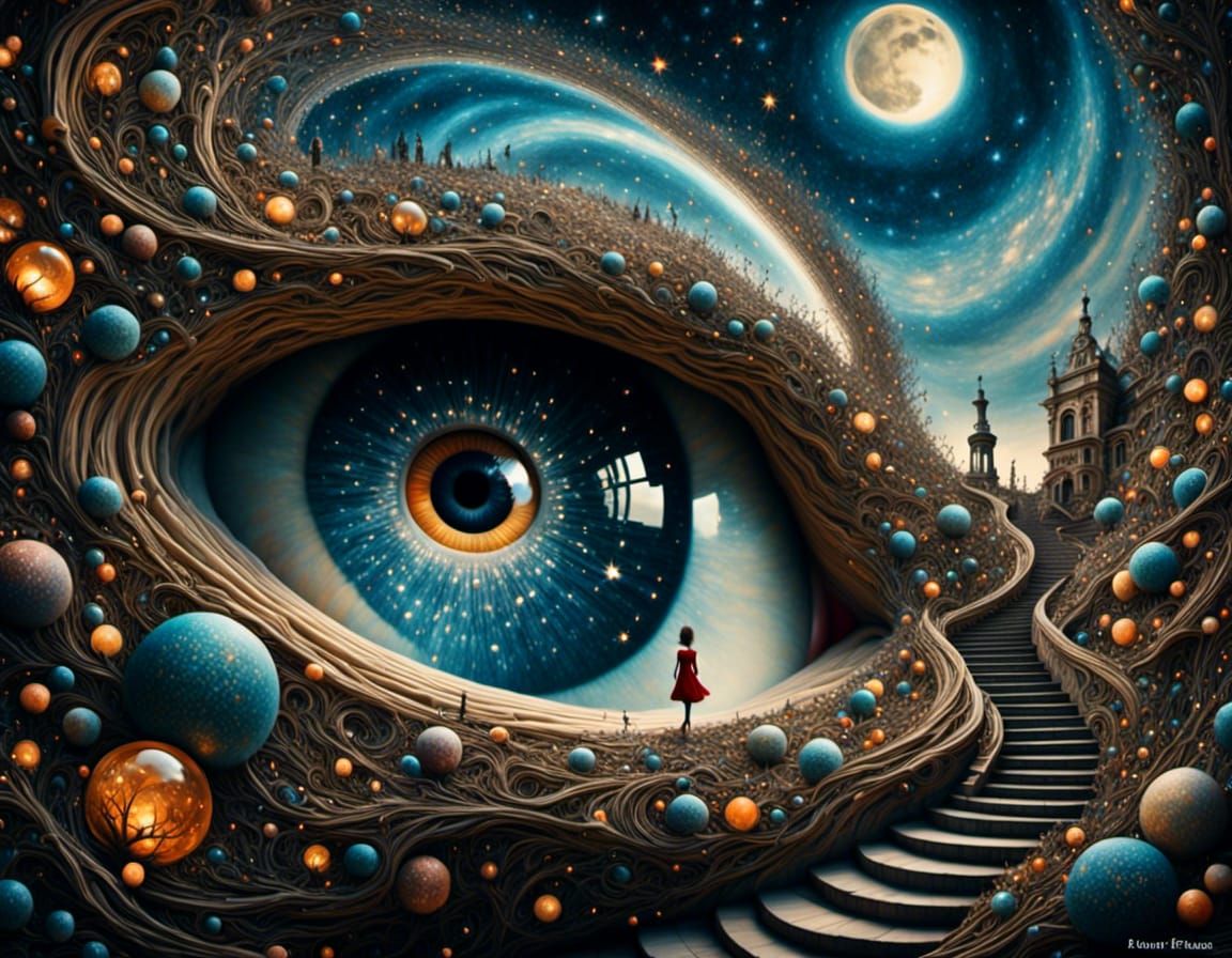 Surreal Mystery Eye Close-Up: Dreamlike AI Art