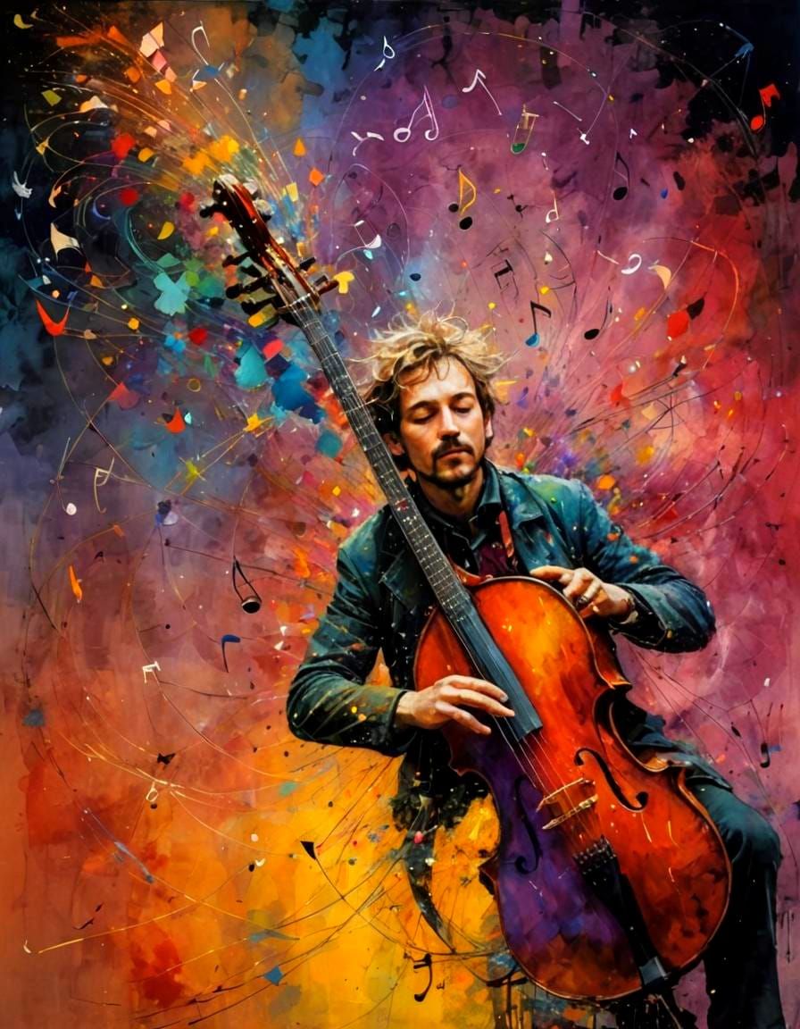 Colorful Musical Illusion by Street Performer