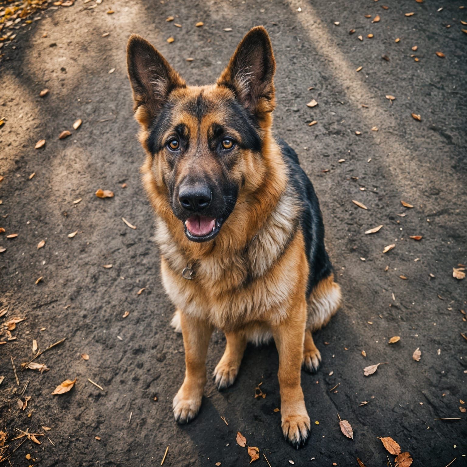 Candid Portrait of a German Shepherd Dog
