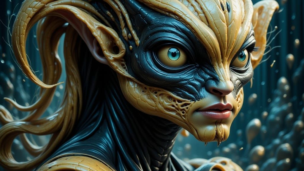 Alien Advertising Concept Art Portrait