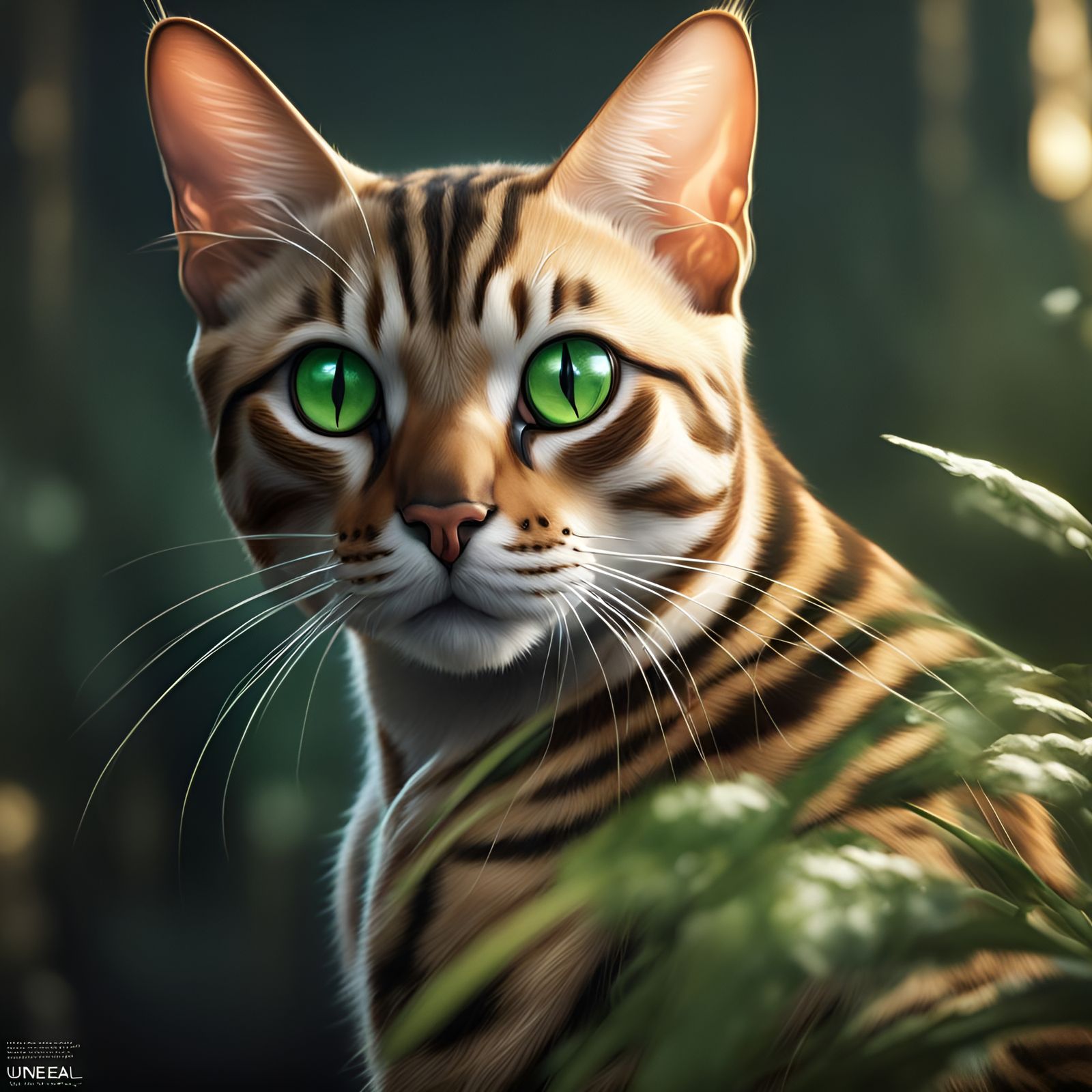 Detailed Bengal Cat Matte Painting in 8k