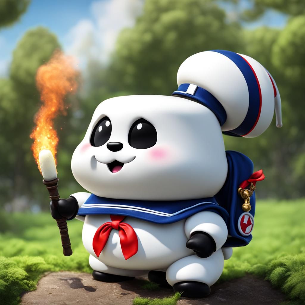 Adorable Chibi Stay Puft Marshmallow Man