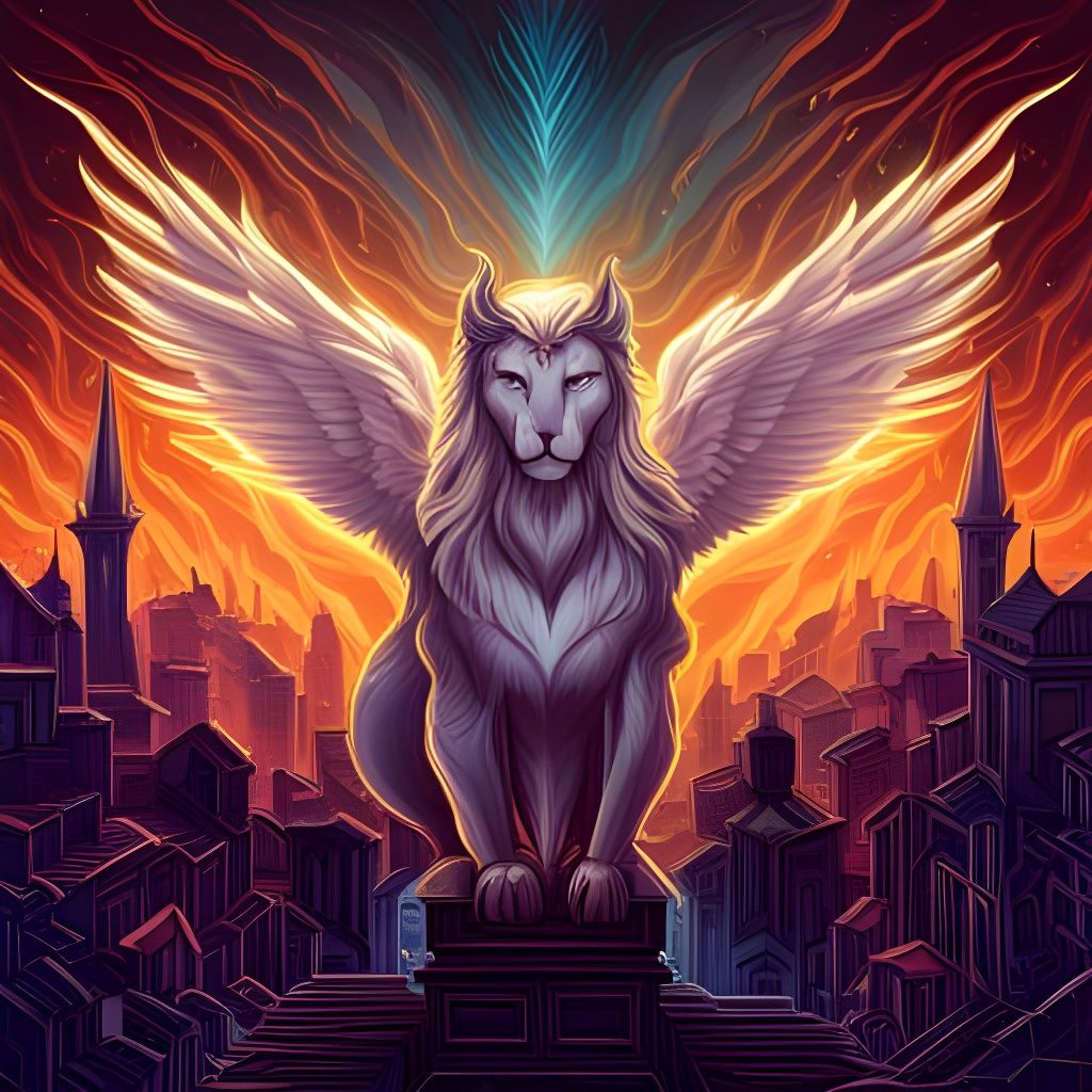 Lion Griffin Phoenix Unicorn Hybrid in Venice