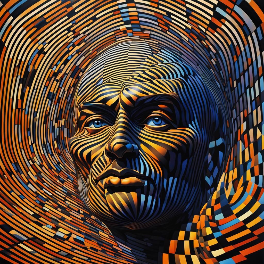 Op Art Design with Geometric Visual Movement