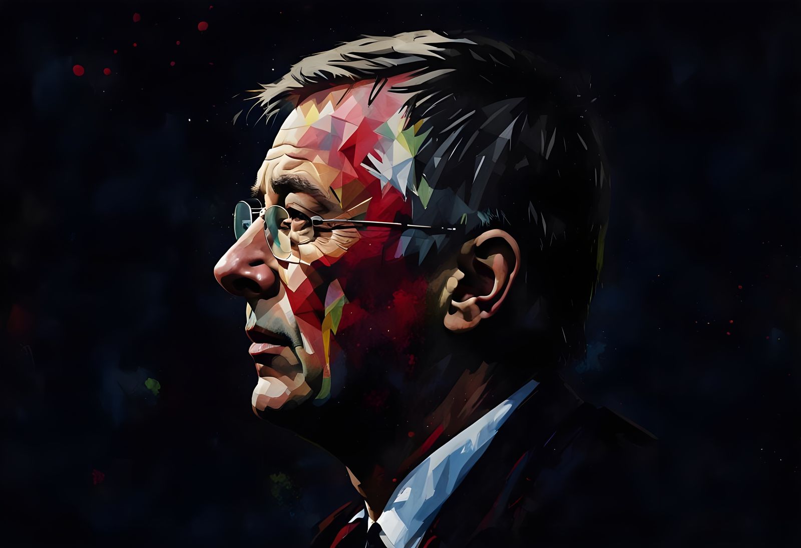 Young Alex Ferguson in Modern Pop Art Style