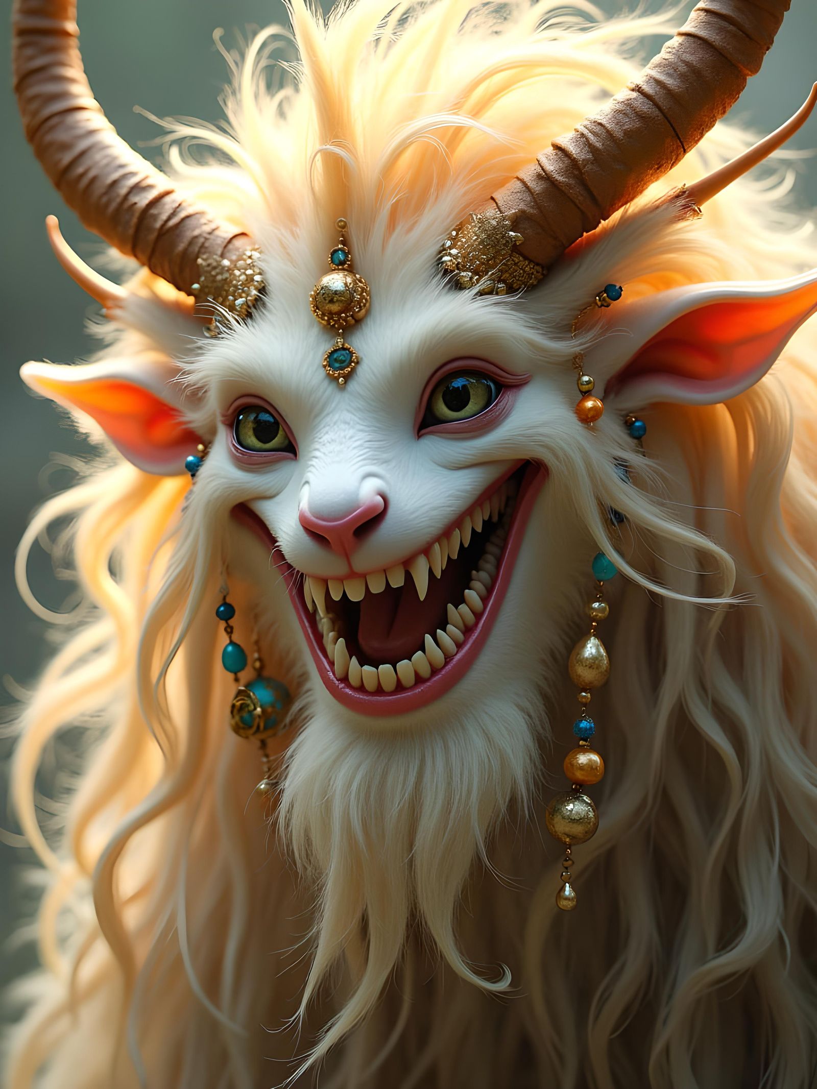 A monster with a snow-white smile 🤍