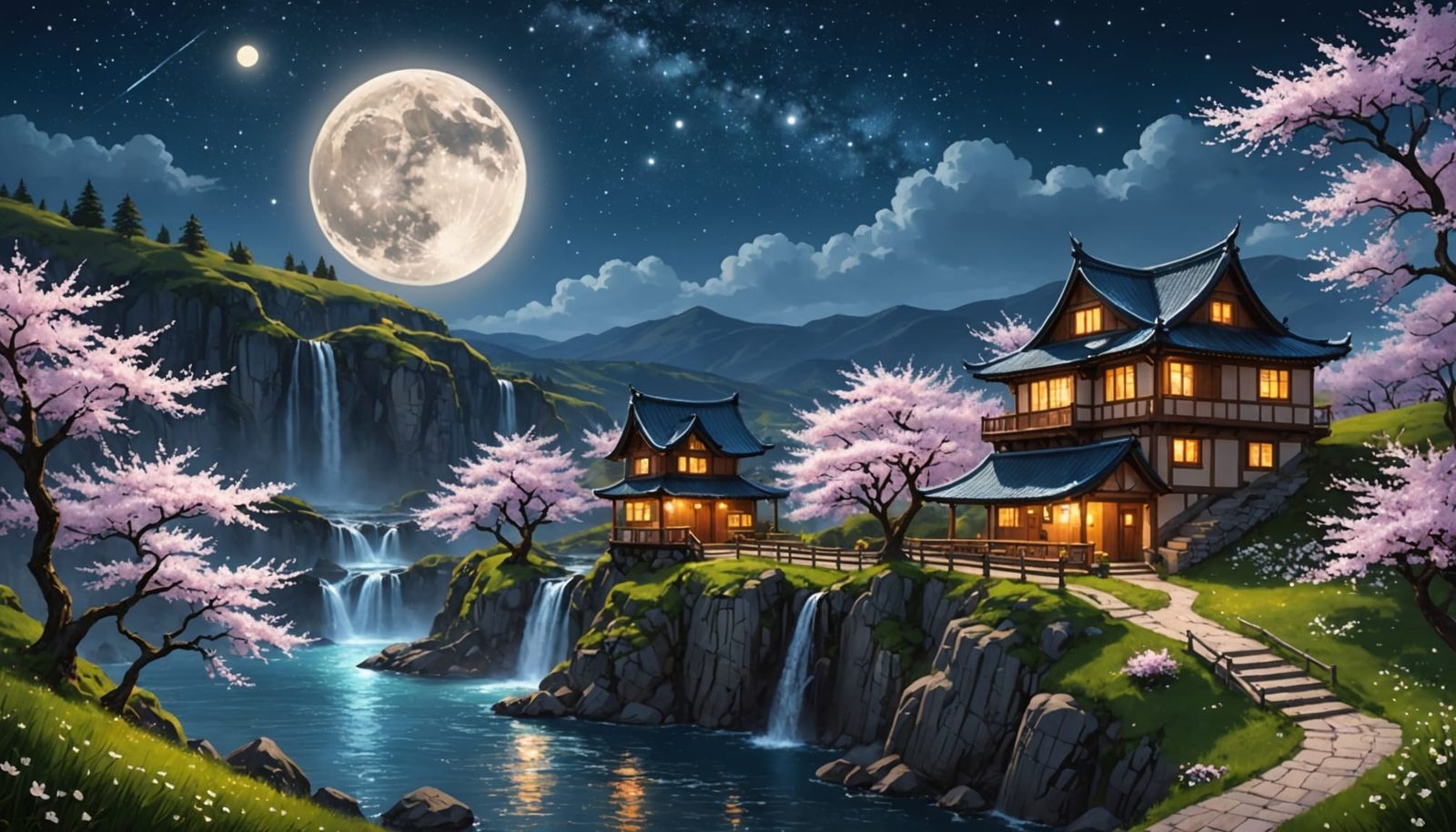 Stellar Dreamscape under a Starry Night Sky