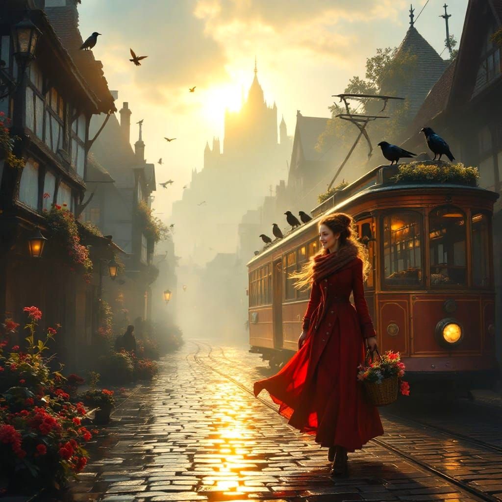 Northern Gothic Steampunk Morning on Mont Saint Michel