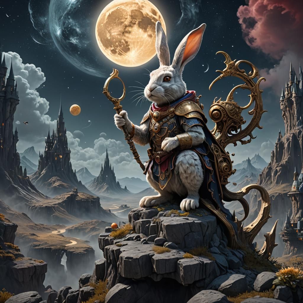 Rabbit on the Moon: Fantasy Concept Art