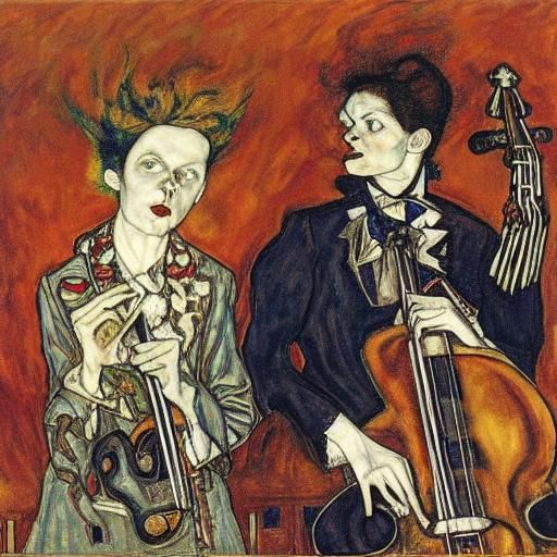 Vampire's Serenade: Music Notes in Expressive Style