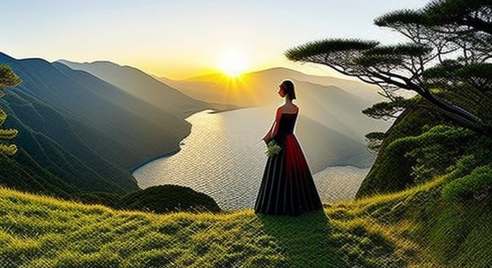 Enchantress in Forest Magical Network, Fashion Magazine Art