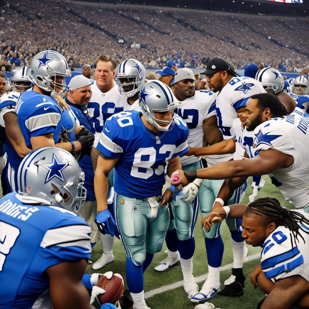 Cowboys Player's Valentine Gift: a Romantic Watercolor