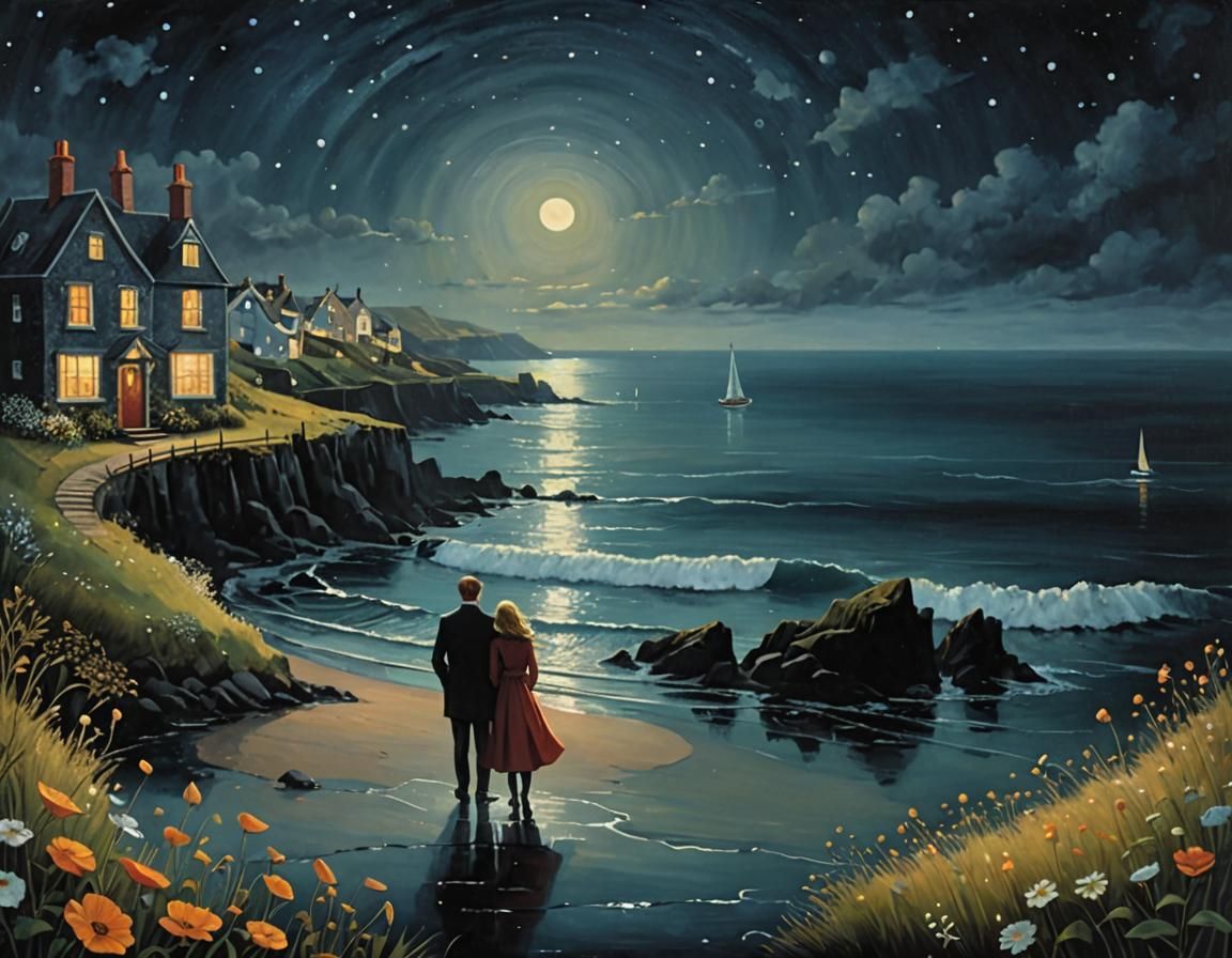 Magical Date at the Dark Ocean