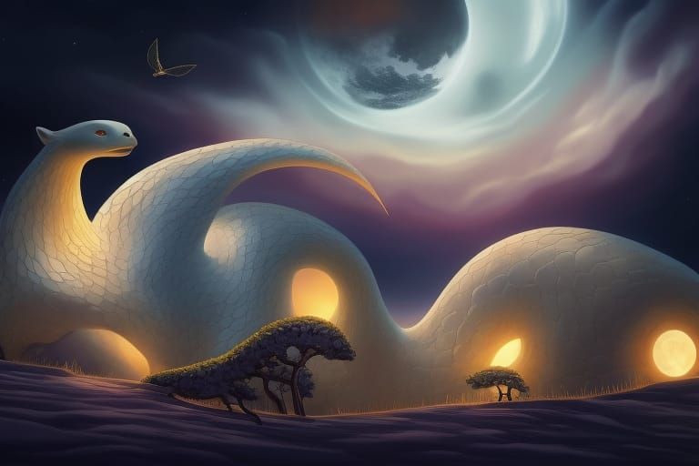 Magical Obsidian Waves in Hyperrealistic Rococo Style