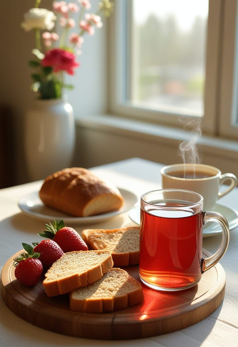 A Delightful Breakfast Scene in Whimsical Watercolor