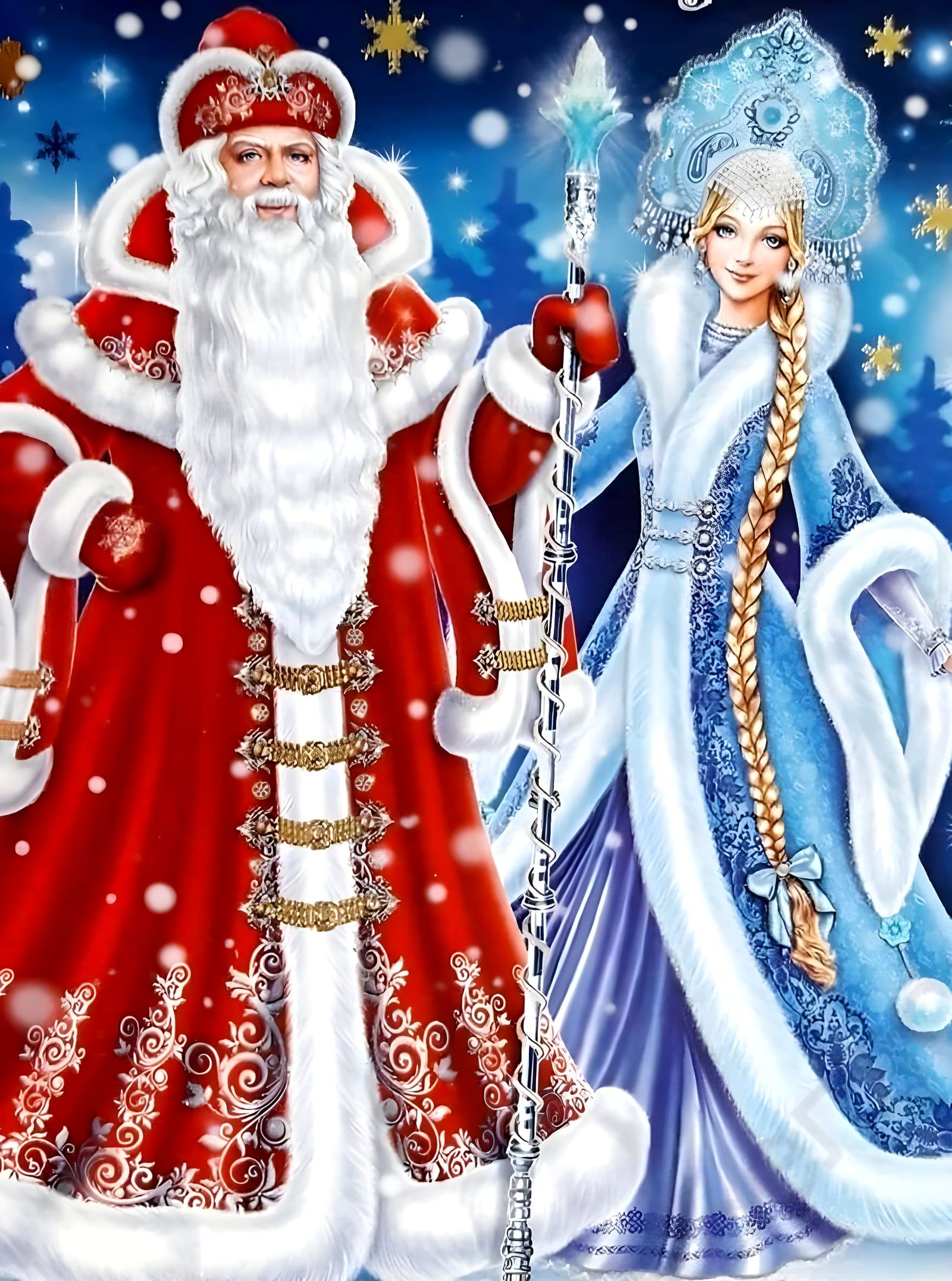 Santa Claus and Snow Maiden New Year's Tale