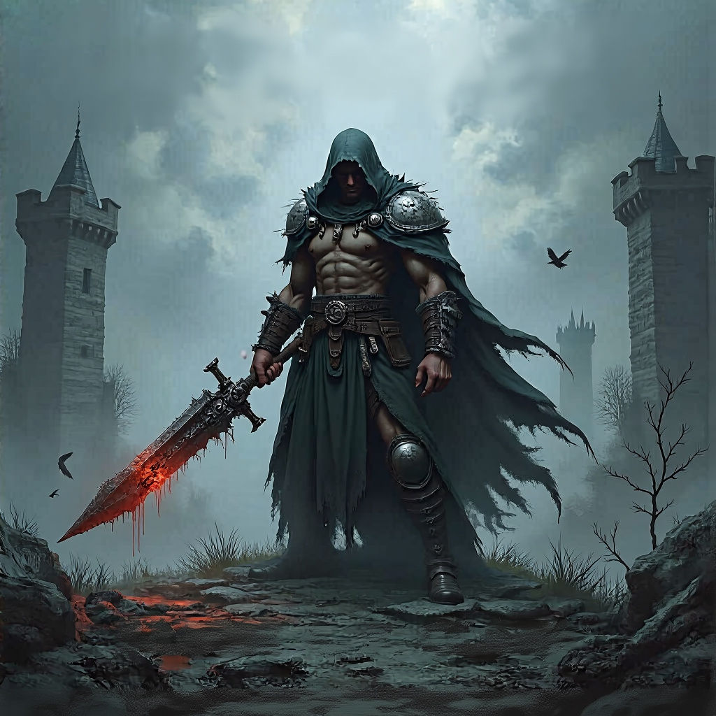 Grimdark Fantasy Art with Ethereal Elements