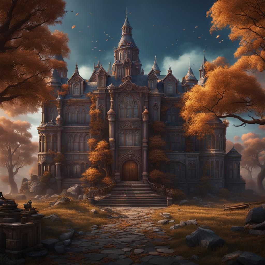 Fantastical School Concept Art in Deep Color