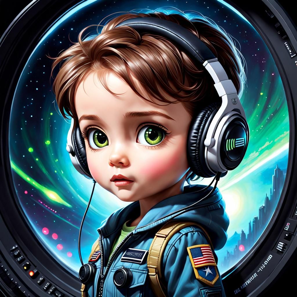 Chibi NASA Space Commander 💫👩🏻‍🚀🚀💚