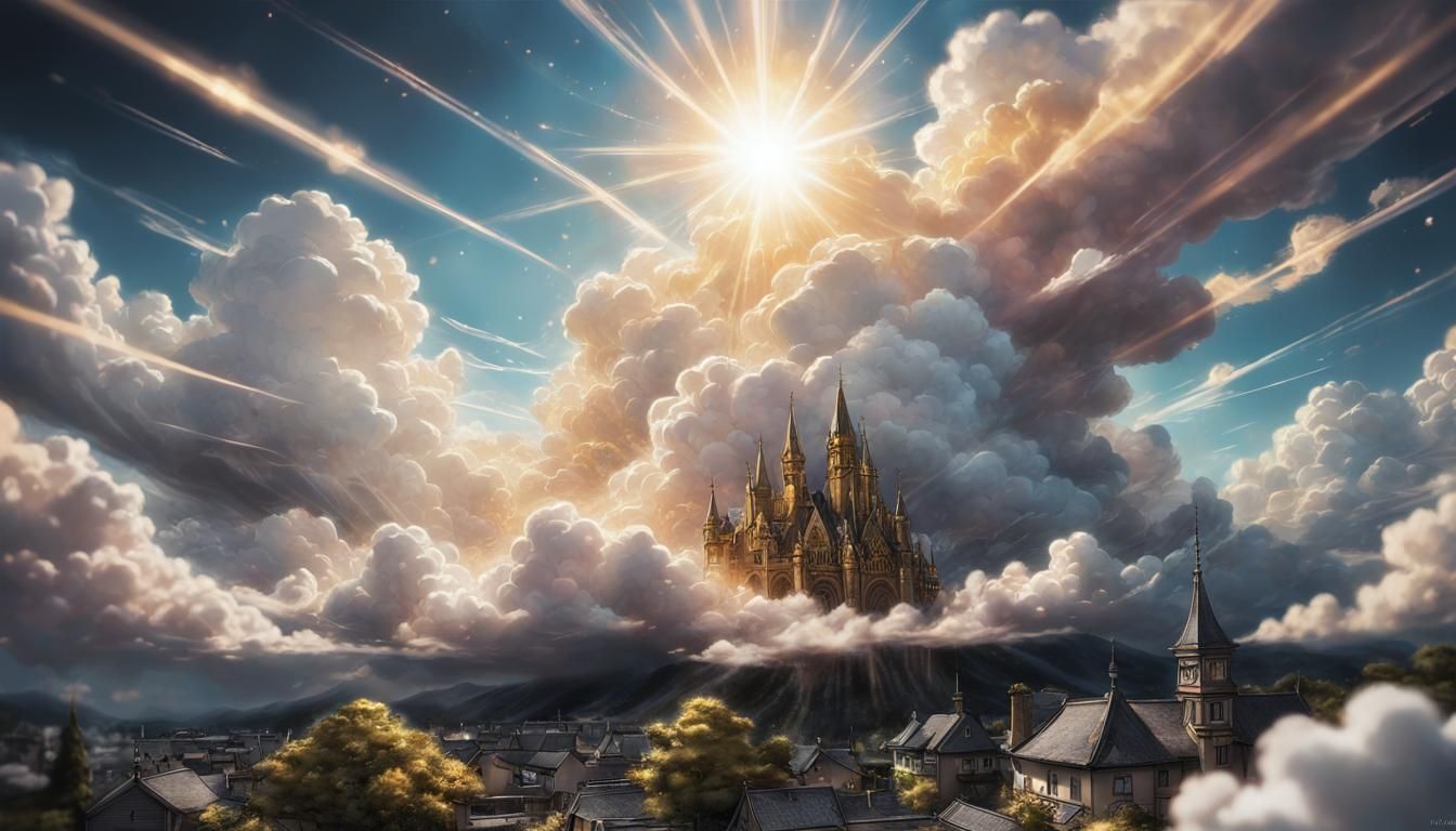 Vibrant Gothic Punkwave Scene with Lens Flare