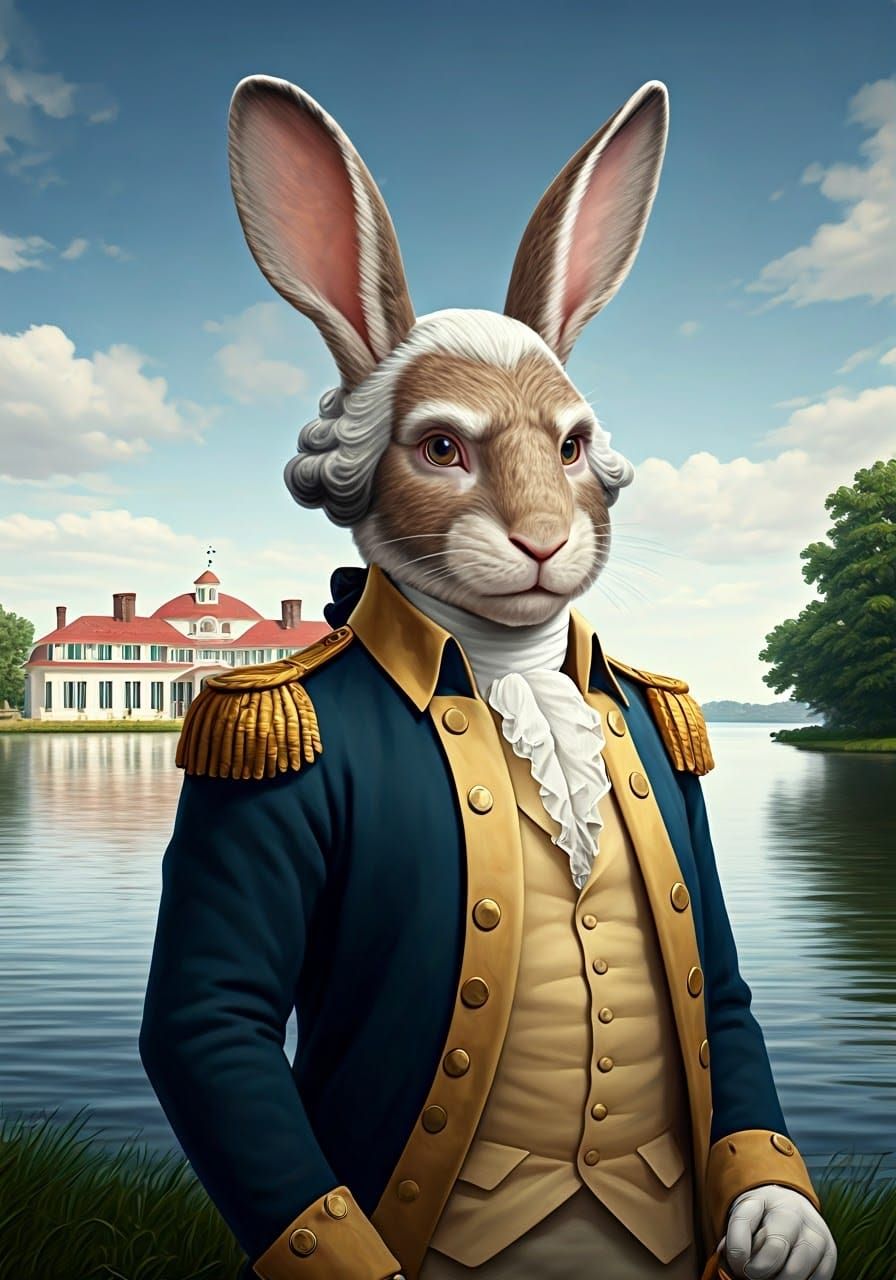 George Washington as a Revolutionary War Rabbit at Mount Ver...