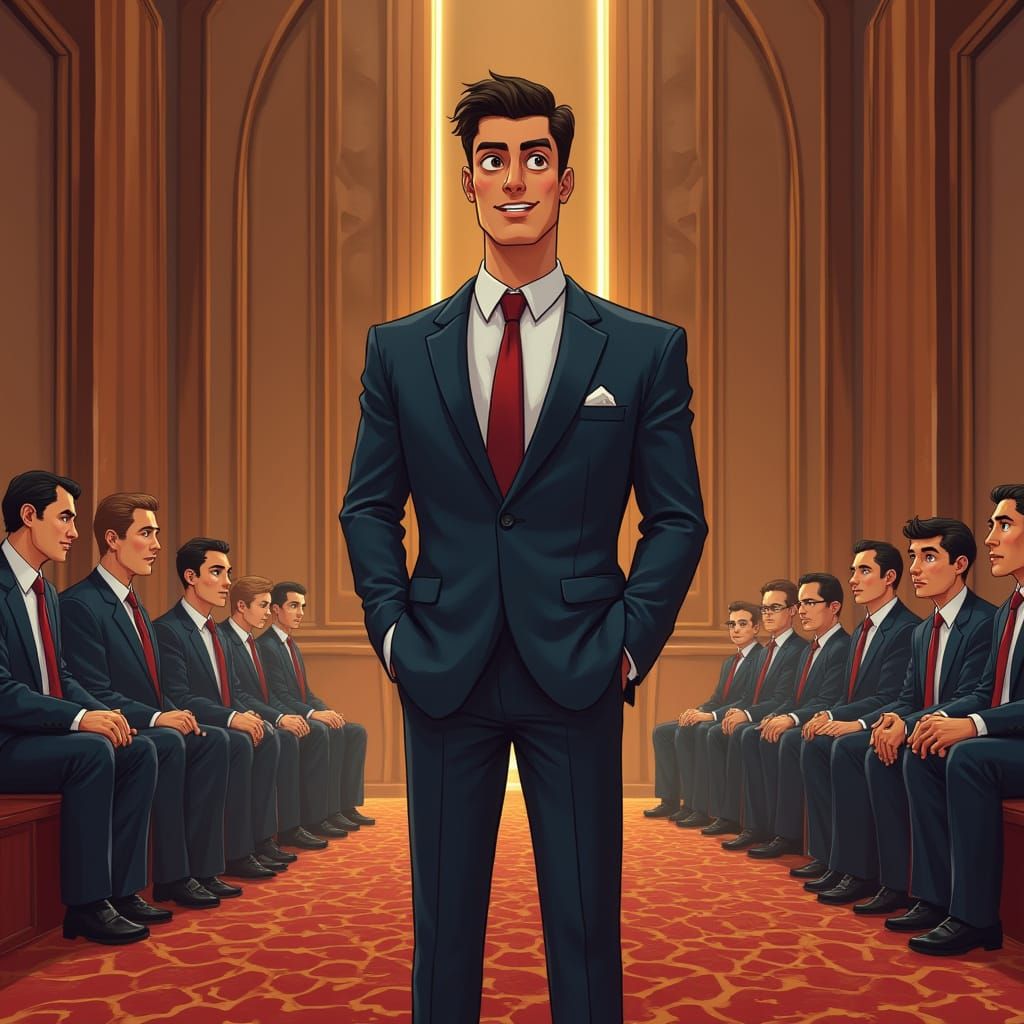 Manchild Presents to Disney Executives in Futuristic Style