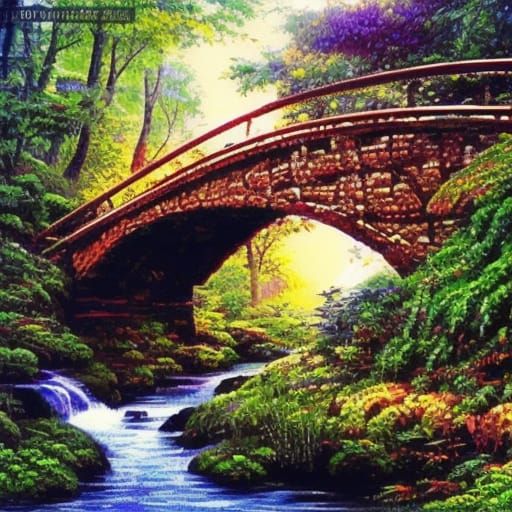 Heavenly Bridge Walk: Dark Fantasy Concept Art