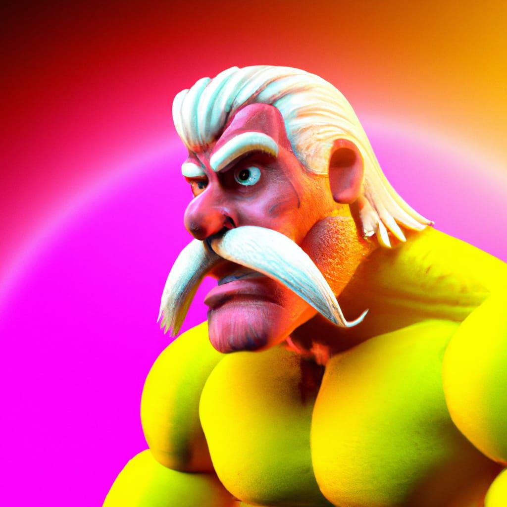 Hulk Hogan: Pixar-Style 3D Digital Art