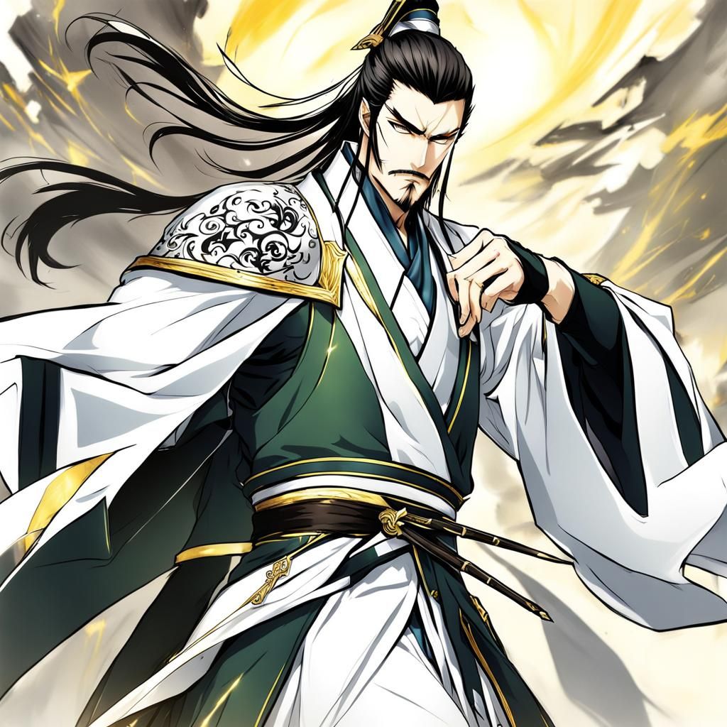 Zhuge Liang in Anime Key Visual Style