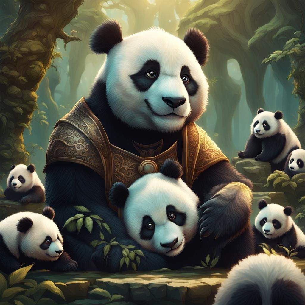 Panda family