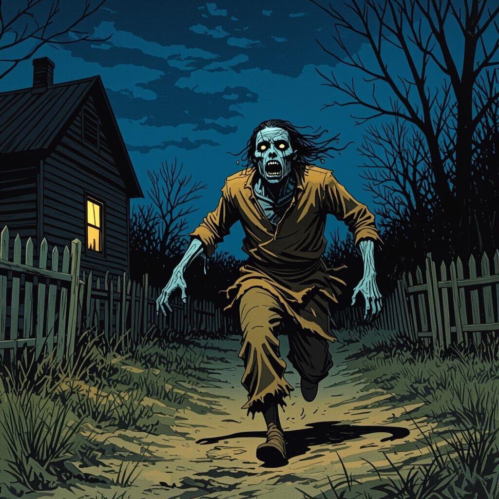 Terrified Skinwalker in Appalachian Holler, Gothic Horror St...