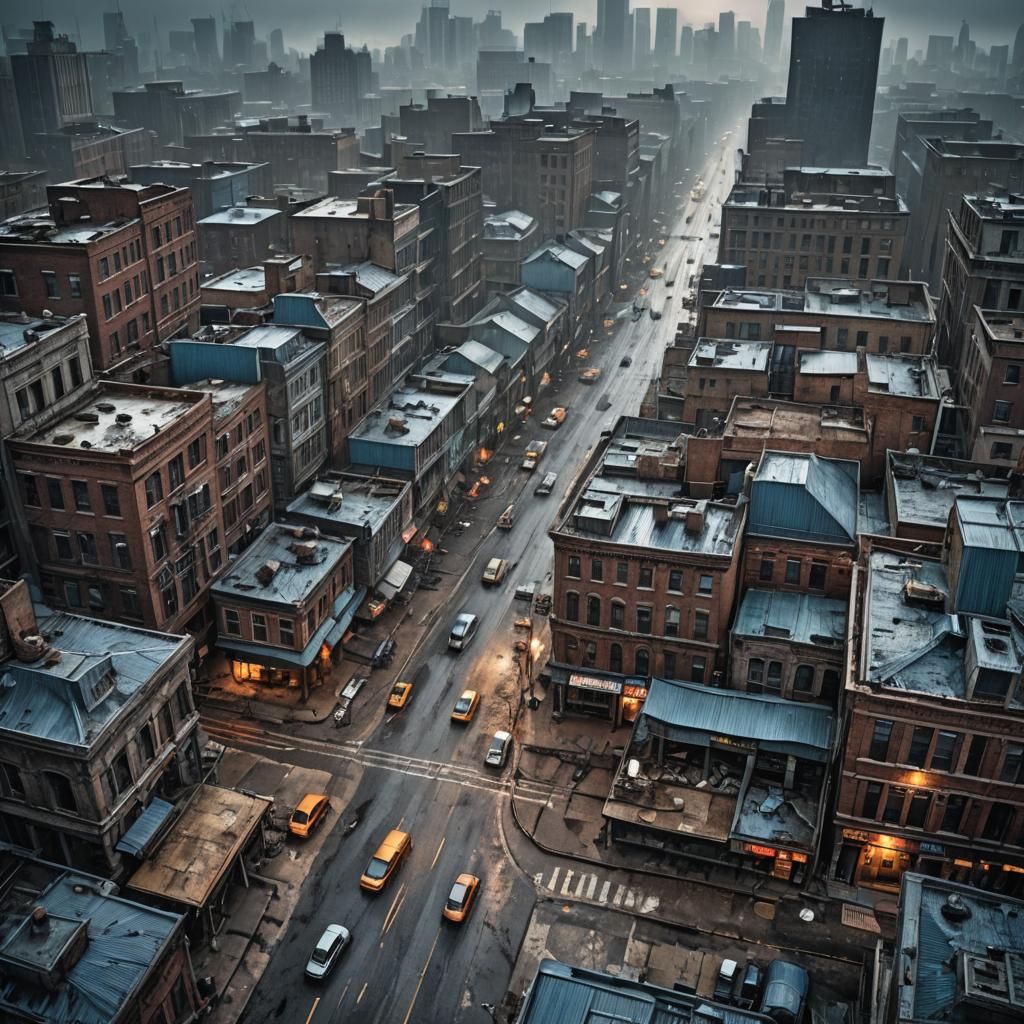 Hyperrealistic Cityscape with Cinematic Lighting