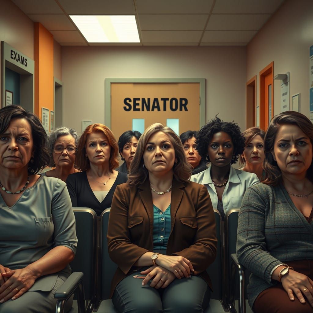 Women in Waiting Room Confront Bureaucratic Healthcare Syste...