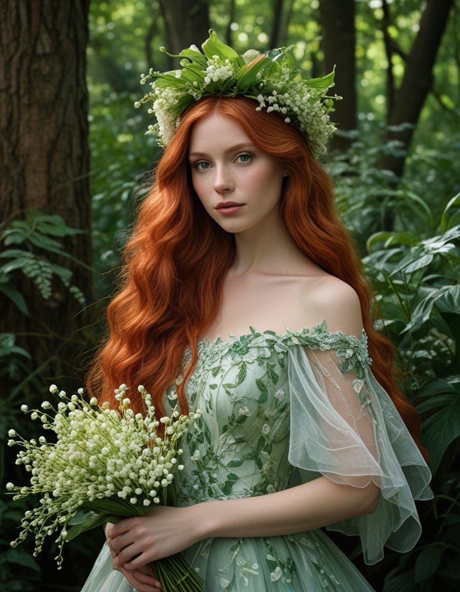 Fantasy Portrait: Woodland Bride in Acrylic and Chalk