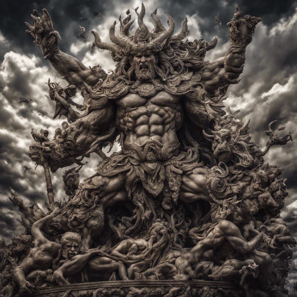 Epic Battle Between Chaos and Peace Gods