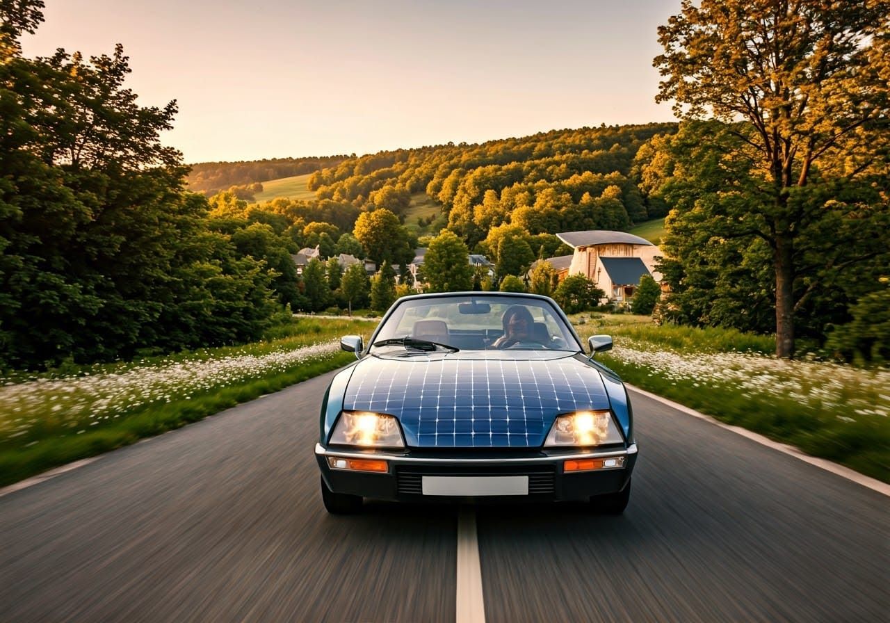 Solarpunk Citroën CX Convertible in Harmony with Nature