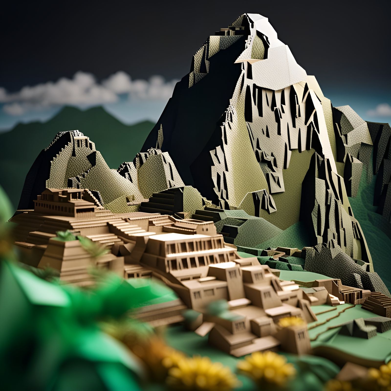 Machu Picchu origami