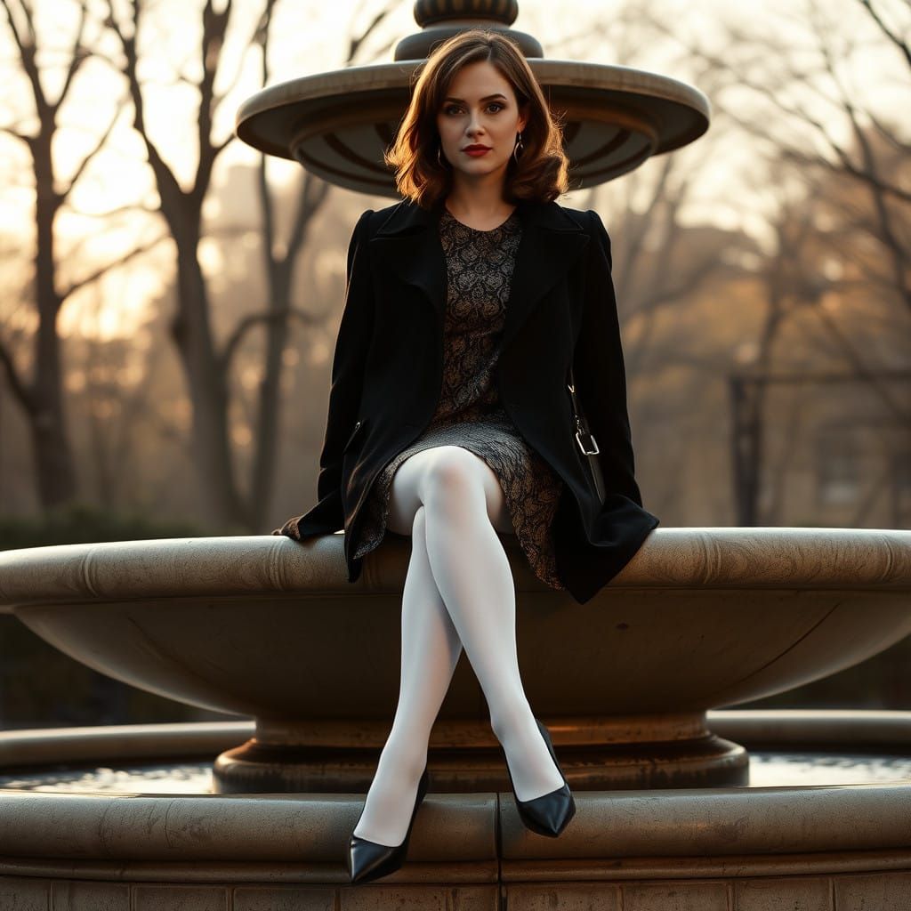 Elegant Upper East Side Queen in Cinematic Pose