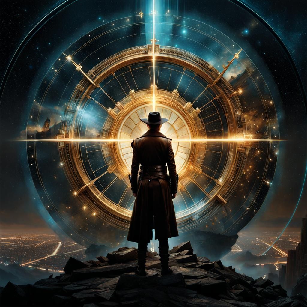 Dramatic Portal with Constellation Map Motif