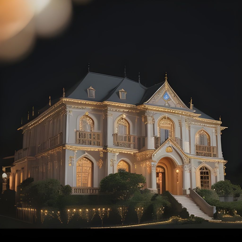Ornate Mansion in Professional Photography Style
