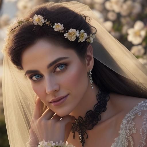 High Fashion Girl in Flowers Illustration