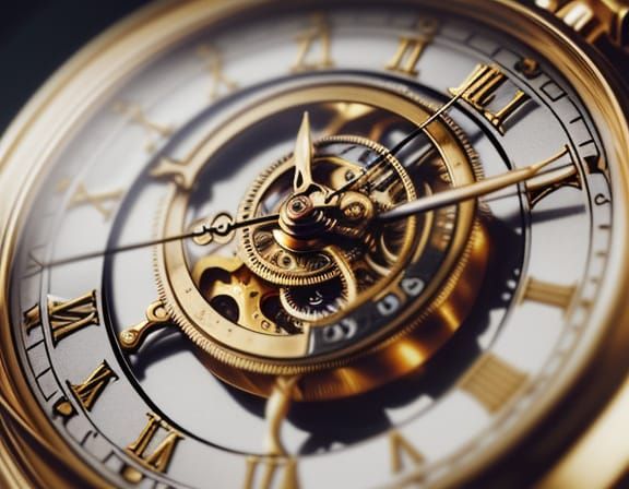 Luxurious Pocket Watch in Warm Golden Light